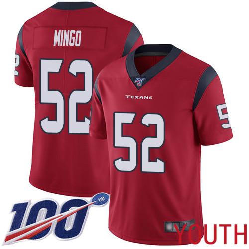 Houston Texans Limited Red Youth Barkevious Mingo Alternate Jersey NFL Football 52 100th Season Vapor Untouchable